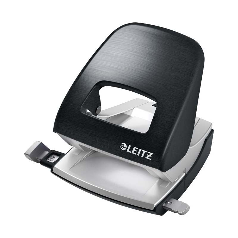 Bušač 2 rupe do  30 listova Metal Style Leitz 50060194 crni (satin)