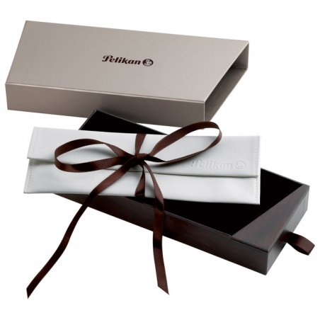 Olovka hemijska Classic K200+poklon kutija G5 Brown-Marbled Pelikan 808972 mermerno braon-crna