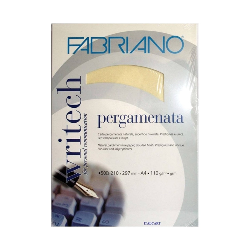 Papir Writech Pergamenata A4 110g pk50 Fabriano 54212975 avorio