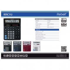 Kalkulator komercijalni 12 mesta Rebell RE-BDC712BK BX crni