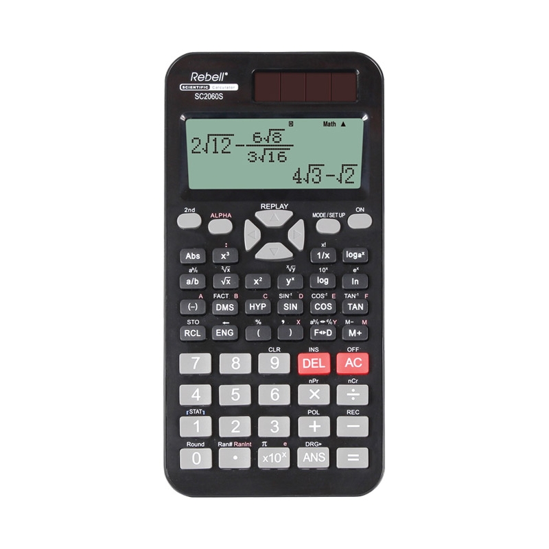 Kalkulator tehnički rezolucije 31x96 tačaka 252 funkcije Rebell RE-SC2060S BX crni