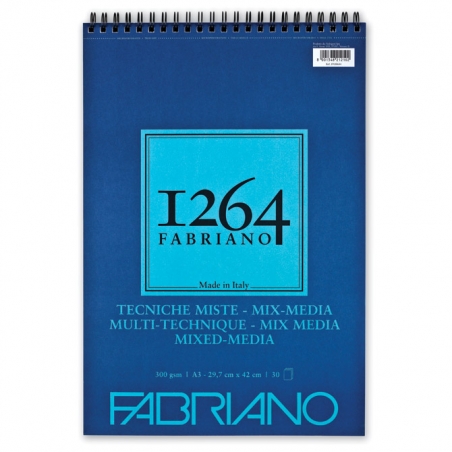 Blok Mixed Media spirala gore A3 30L 300g (textured) 1264 Fabriano 19100644