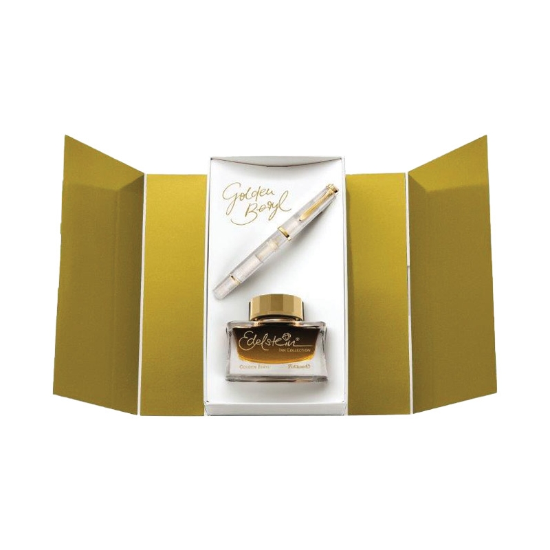 Set Nalivpero Classic M200 (M) Golden Beryl+tinta Edelsteine Pelikan 819824 belo zlatni