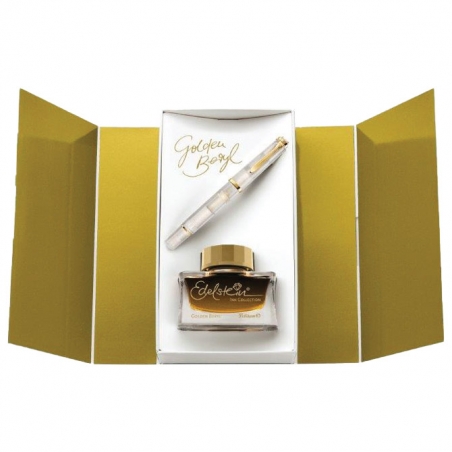 Set Nalivpero Classic M200 (M) Golden Beryl+tinta 50ml Edelsteine zlatna Pelikan 819824