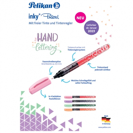 Olovka roler 0,5mm Inky 273 u čaši Pelikan 605342 pastel sortirano