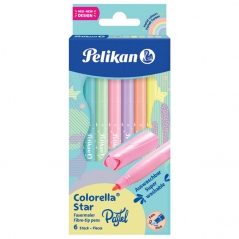 Flomaster školski  6boja pastel karton Colorella star C302/6 Pelikan 822282 blister
