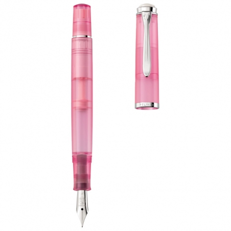 Set Nalivpero Classic M205 (M) Rose Quartz+tinta 50ml Edelsteine roze Pelikan 823920