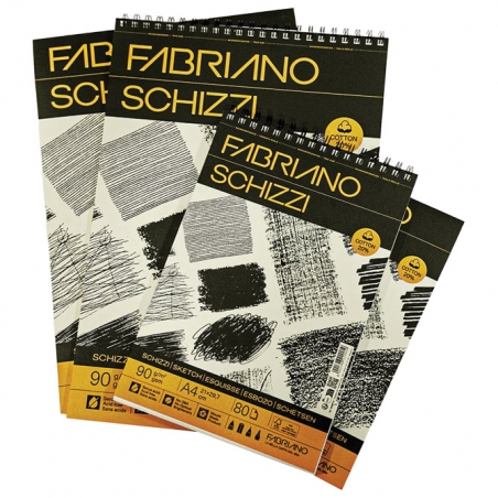 Blok Schizzi skicen (20% cotton) A3 80L 90g Fabriano 19100717