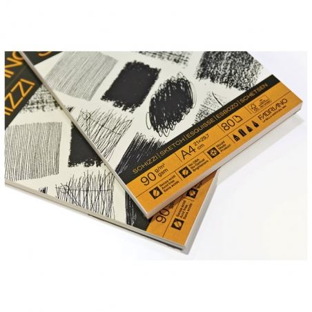 Blok Schizzi skicen (20% cotton) A3 80L 90g Fabriano 19100717