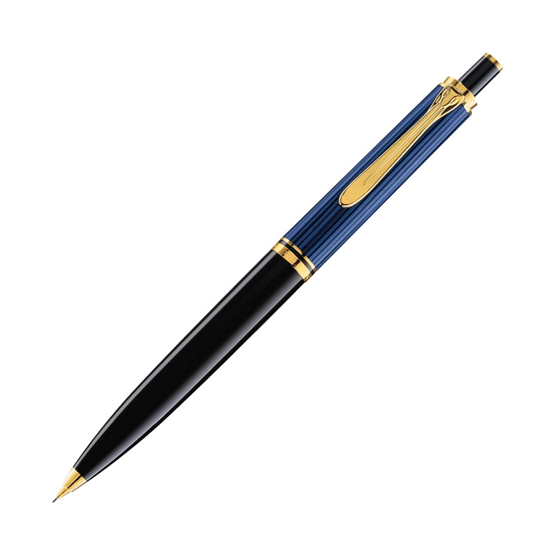 Olovka tehnička 0,7mm Souveran D400+kožna bela futrola+poklon kutija G30 Pelikan 997171 crno-pla