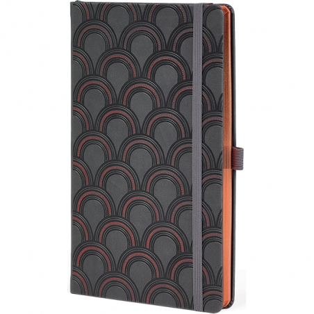 Notes 13x21cm linije 192strane s gumicom Copper Art Deco FSC Castelli 0QO4LC-008