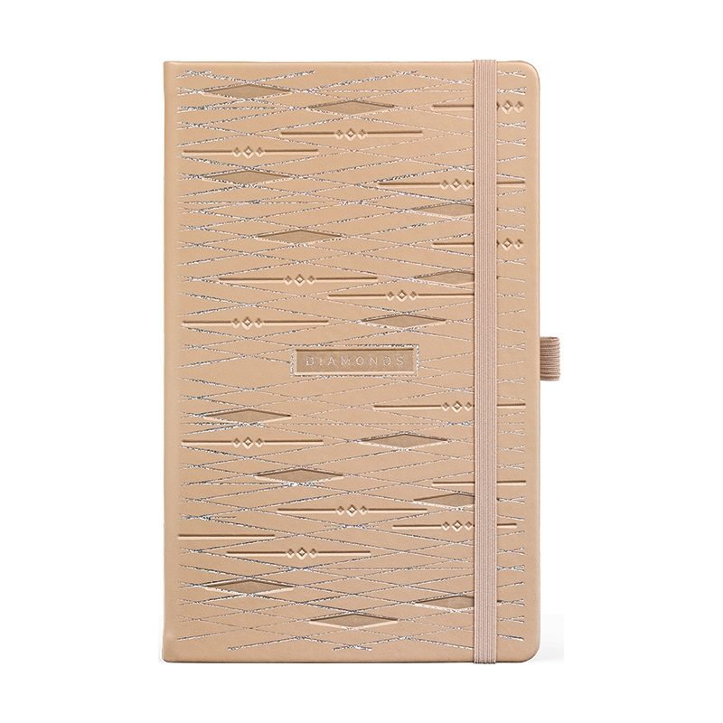 Notes 13x21cm linije 192strane s gumicom Cesello Diamonds FSC Castelli 0QO4LL-003