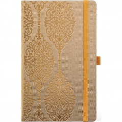 Notes 13x21cm linije 192strane s gumicom Oriental Charme Gold Arabesque FSC Castelli 0QO4LO-A90