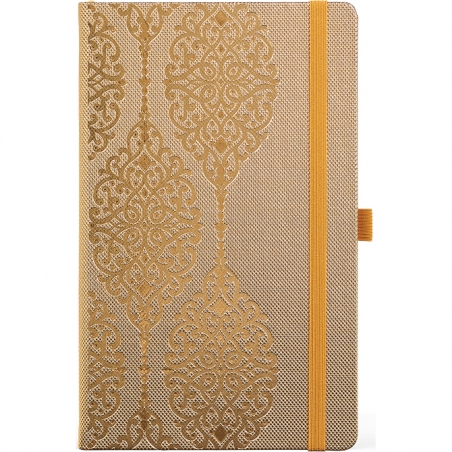 Notes 13x21cm linije 192strane s gumicom Oriental Charme Gold Arabesque FSC Castelli 0QO4LO-A90