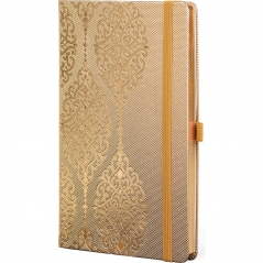 Notes 13x21cm linije 192strane s gumicom Oriental Charme Gold Arabesque FSC Castelli 0QO4LO-A90