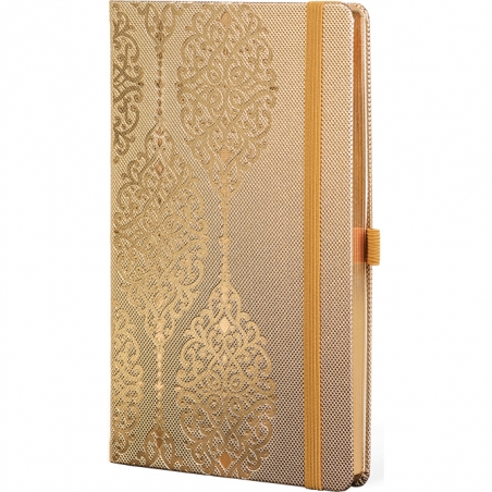 Notes 13x21cm linije 192strane s gumicom Oriental Charme Gold Arabesque FSC Castelli 0QO4LO-A90