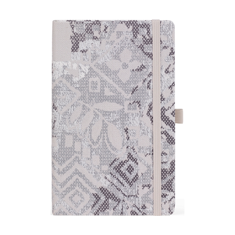 Notes 13x21cm linije 192strane s gumicom Shabby Grey Texture FSC Castelli 0QO4IH-W01