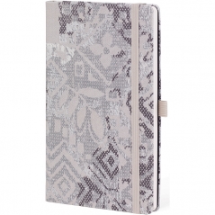 Notes 13x21cm linije 192strane s gumicom Shabby Grey Texture FSC Castelli 0QO4IH-W01