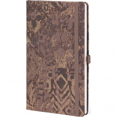 Notes 13x21cm linije 192strane s gumicom Shabby Brown Texture FSC Castelli 0QO4IH-W00