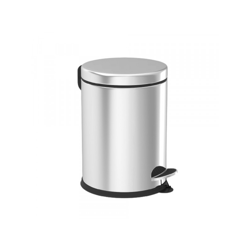 Kanta za otpatke sa pedalom INOX 5 lit  (visina 260mm, prečnik 205mm)