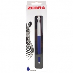 Olovka hemijska 0,7mm 901 Zebra 83742 srebrno-plava blister