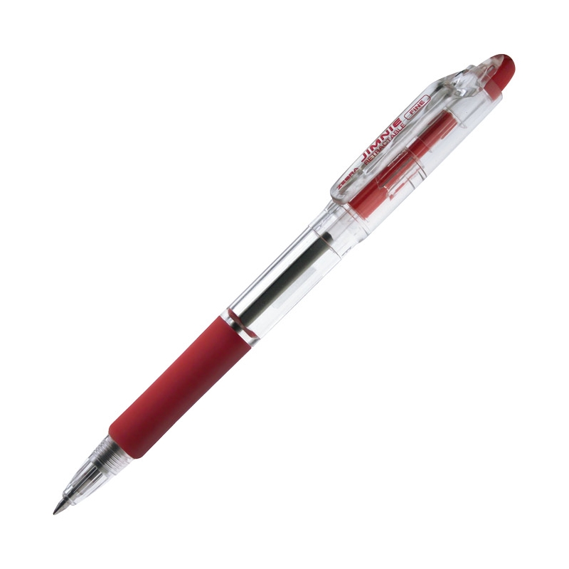 Olovka hemijska 0,7mm sa gumenim gripom (uložak crveni) Jimnie Retractable Zebra 30653 crvena