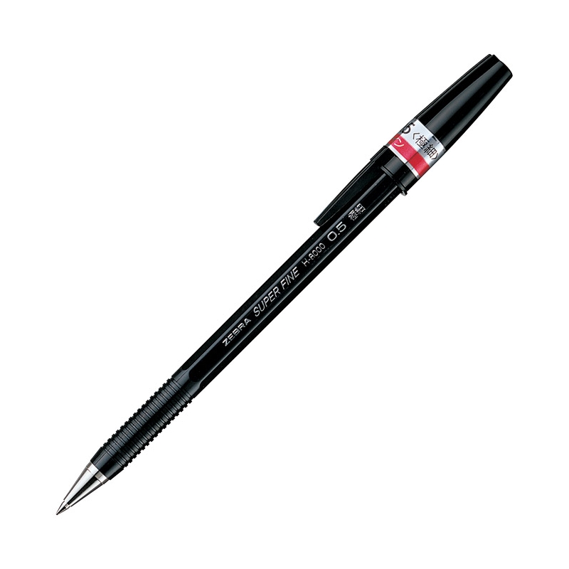 Olovka hemijska 0,5mm sa rebrastim gripom (uložak crni) H-8000 Zebra E20661 crna