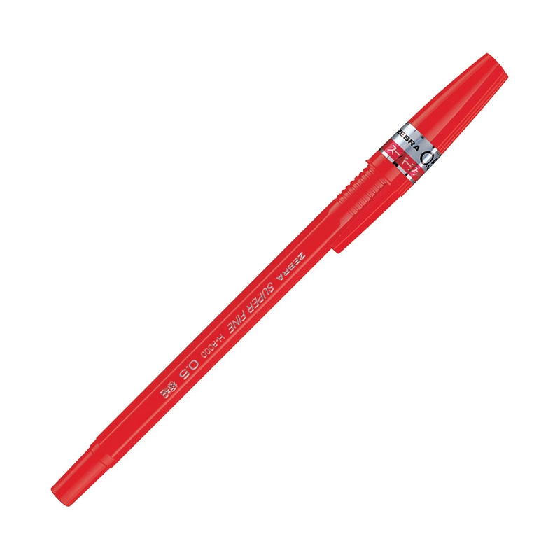 Olovka hemijska 0,5mm sa rebrastim gripom (uložak crveni) H-8000 Zebra E20663 crvena