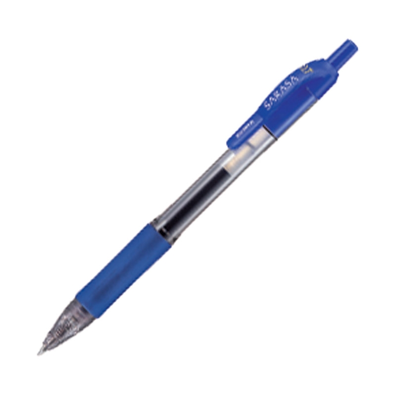Olovka hemijska 0,7mm gel sa gumenim gripom (uložak plavi) Sarasa Retractable Zebra 46820 plava