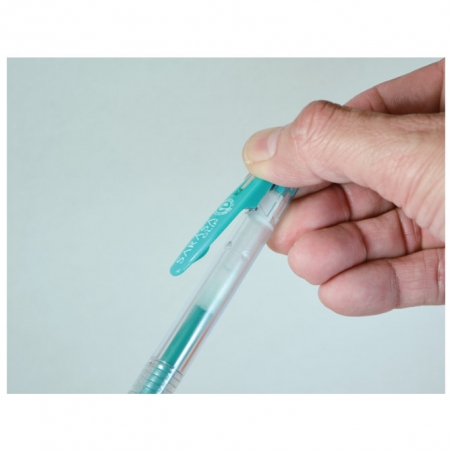Olovka hemijska 0,5mm gel sa gumenim gripom (uložak tamno zeleni) Sarasa Clip Zebra 35134 tamno zelena