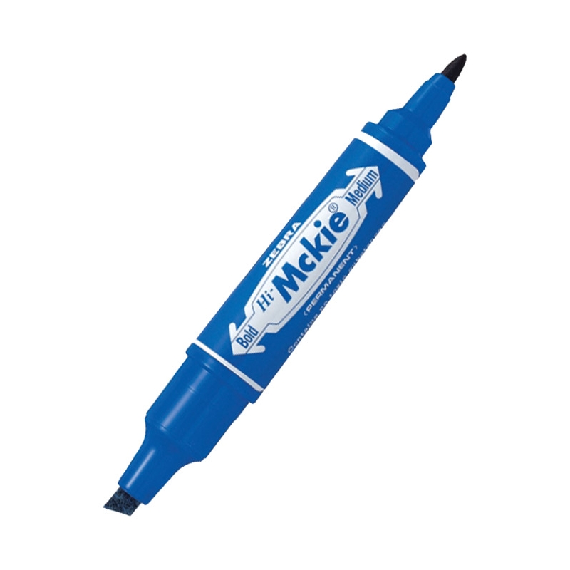 Marker permanentni 2-4mm obostrani kosi/okrugli vrh Hi-Mckie Zebra 50252 plavi