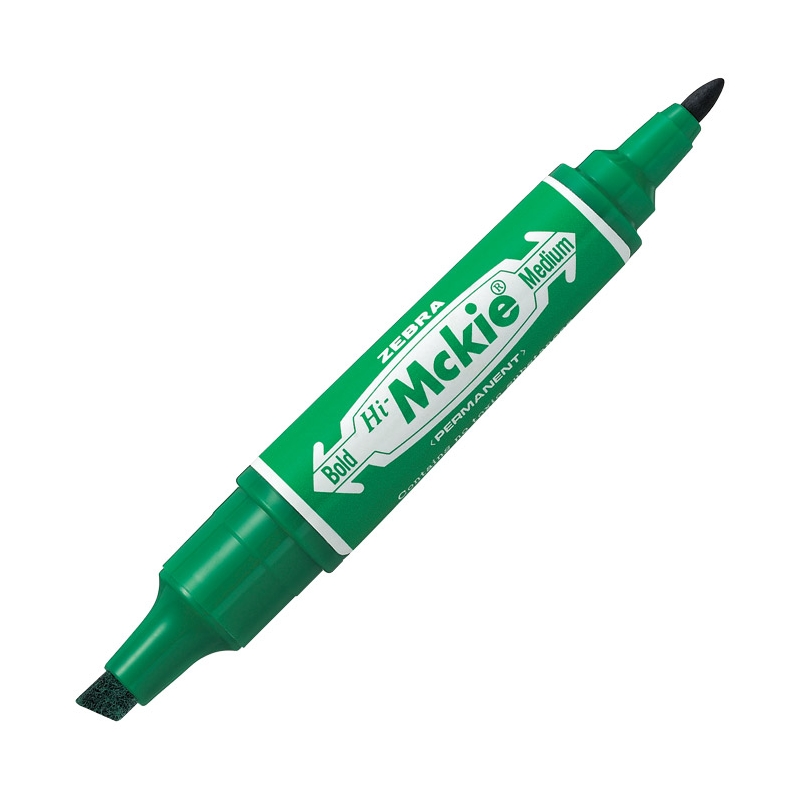 Marker permanentni 2-4mm obostrani kosi/okrugli vrh Hi-Mckie Zebra 50254 zeleni