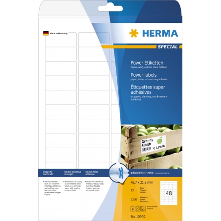 Etikete "Power",  45,7x21,2 A4 1/25 Herma