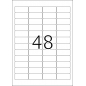 Etikete 45,7X21, zaobljene ivice A4/48 1/20 plava Herma