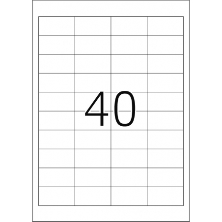 Etikete 48,5X25 A4/40 1/100 bela Herma