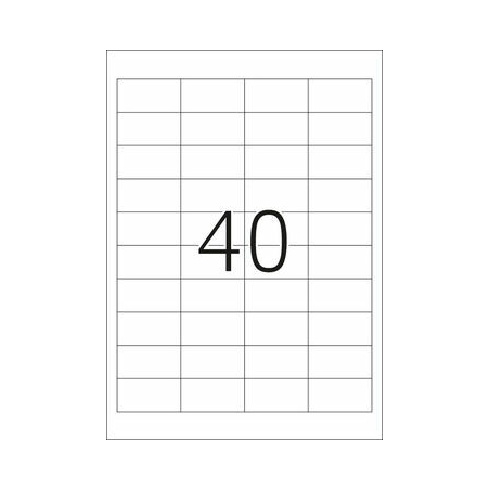 Etikete TOPSTICK 48,5X25,4 A4/40 1/100 Herma