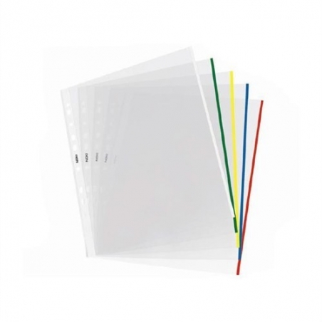 Folije "U" sa perf. A4 sa ivicom u boji, 1/25 Noki sortirano