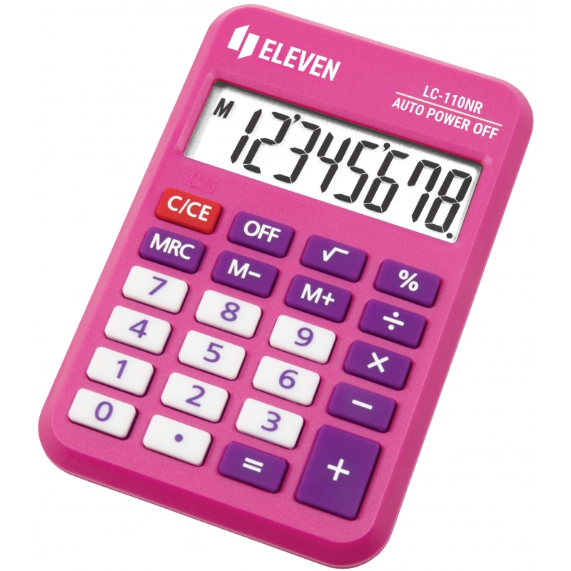 Kalkulator Eleven LC-110N, kolor, 8 cifara  Eleven roze