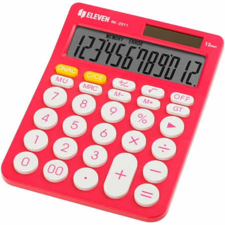 Stoni kalkulator u boji Eleven RK-2311, 12 cifara Eleven roze