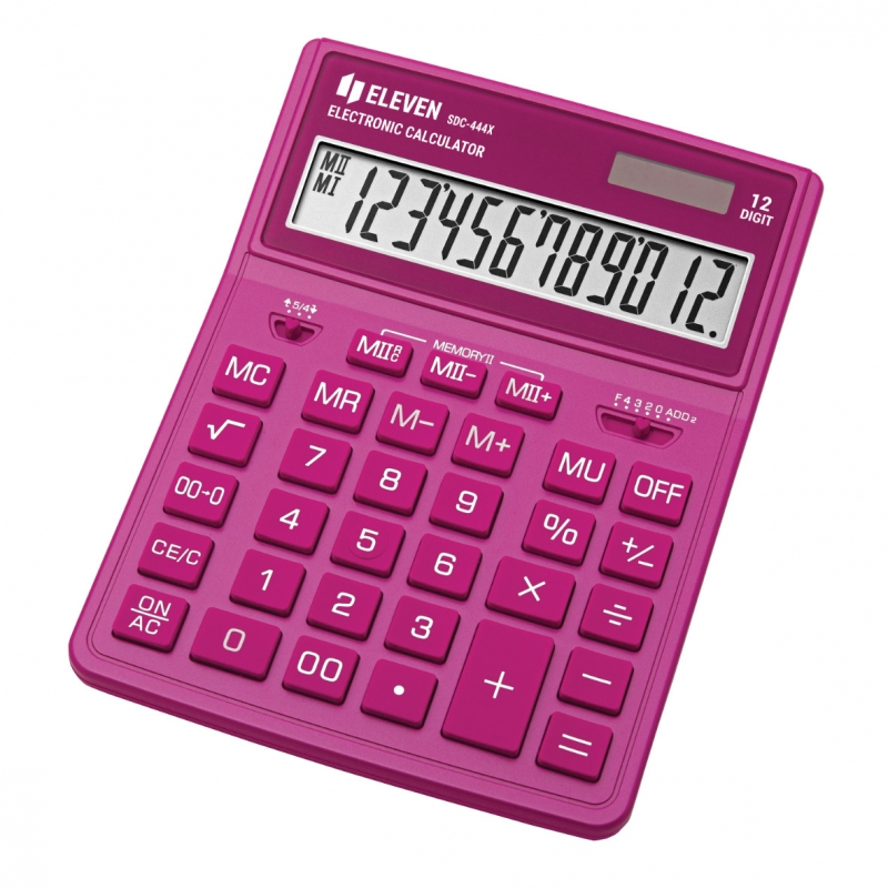 Stoni kalkulator Eleven SDC-444 color, 12 cifara Eleven roze