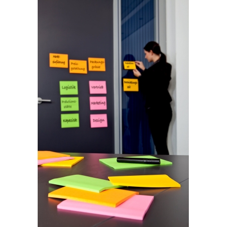 Post-it Super Sticky 203 x 152 mm, 4 boje x 45L  6845-SS EU 3M