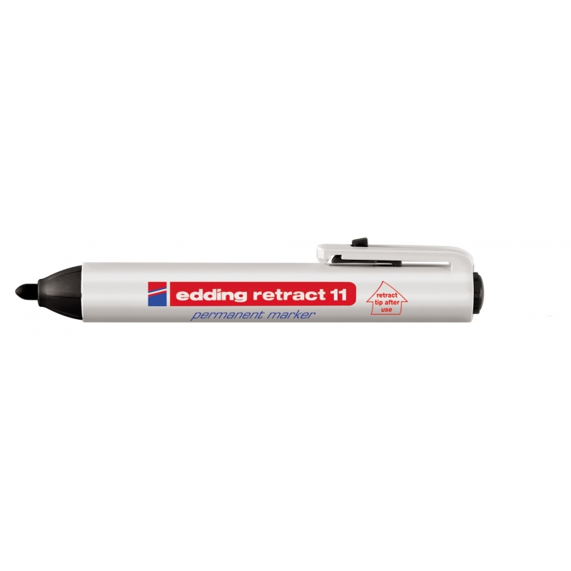 Permanent marker E-11 Retract 1,5-3mm Edding crna