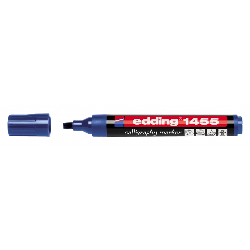 Permanent kaligrafski marker E-1455 1-5mm Edding plava