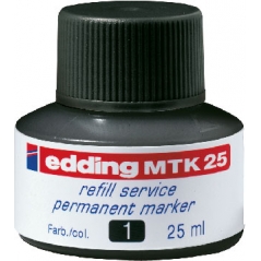 Refil za permanent markere E-MTK 25, 25ml Edding crna