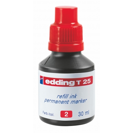 Refil za markere E-T25, 30ml Edding crvena