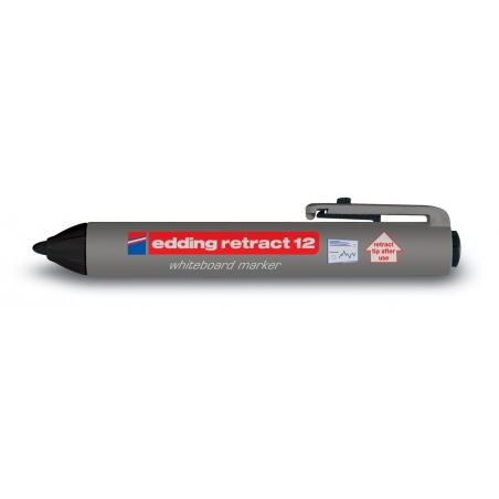 Marker za belu tablu E-12 Retract 1,5-3mm Edding crna