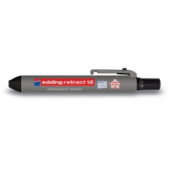 Marker za belu tablu E-12 Retract 1,5-3mm Edding crna