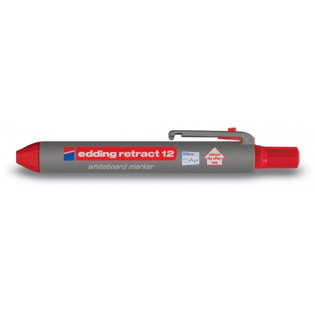 Marker za belu tablu E-12 Retract 1,5-3mm Edding crvena