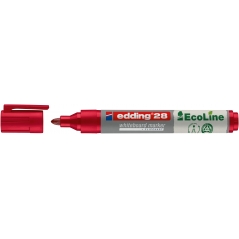 Marker za belu tablu E-28 1,5-3mm EcoLine, zaobljeni Edding crvena