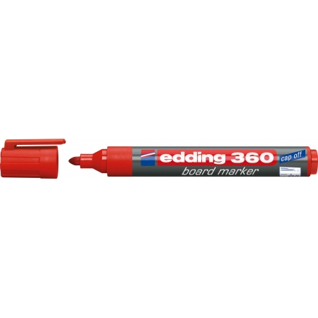 Marker za belu tablu 360 1,5-3mm, zaobljeni Edding crvena